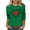 Green 1, variant on Charella Women's Printed Tops Crew Neck 3/4 Sleeve Heart Graphic Tee Shirts Casual Loose Fit Clothes (XL, White 4)