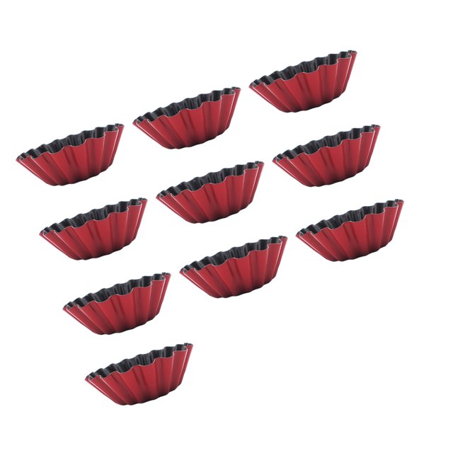Yuarrent Molde para tarta de huevo de acero al carbono de 10 piezas Herramientas y accesorios para hornear Tipo 4 Yuarrent HA084528-04