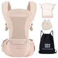 thumbnail image 2 of Portabebés Bebamour con asiento de cadera de 0 a 36 meses, color rosa, 2 of 9