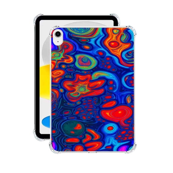 Compatible with iPad Air Phone Case, Trippy-Psychedelic-7 Case Silicone Protective for Teen Girl Boy Case for iPad Air