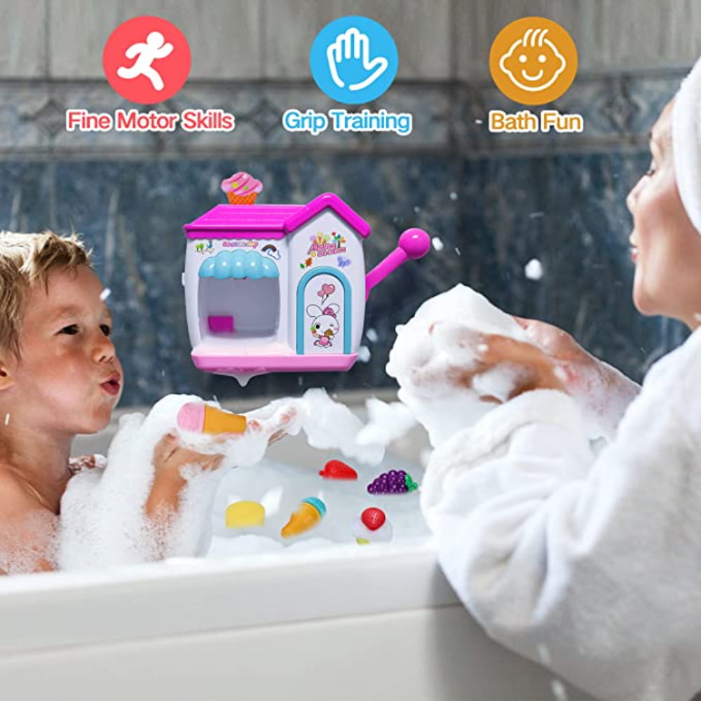 Gretex Toddler Bath Toys for 3 4 5 6 7 8 Years Old Girls, Bubble Ice Cream  Maker Bath Toy, Shower Toys, Toddler Bath Toys Age 2-4, Bathtub Bubble