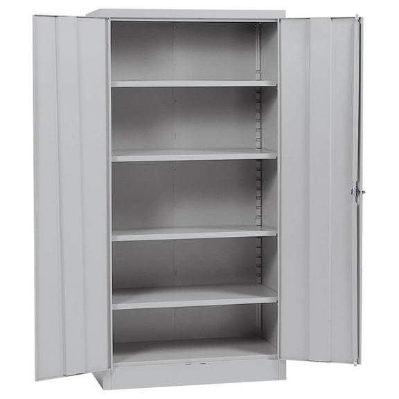 Sandusky Lee 72 Inch SnapIt Steel Storage Cabinet with 4 Shelves, Dove Gray