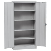 Sandusky Lee 72 Inch SnapIt Steel Storage Cabinet with 4 Shelves, Dove Gray