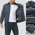 thumbnail image 4 of Tyhengta Men's Lightweight Jackets Casual Windbreaker Zip Up Collared Jacket Golf Windproof Coat Iron Gray XL, 4 of 8