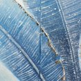 thumbnail image 4 of DecMode Blue Metal Leaf Palm Tree Wall Decor with Gold Foil Accents and White Speckled Details, 4 of 12