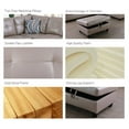 thumbnail image 4 of PonLiving Faux Leather 3 Piece Sectional Sofa Couch Set, L-Shaped Modern Sofa with Chaise Storage Ottoman and Pillows for Living Room Furniture, 4 of 5