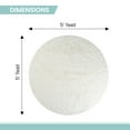 thumbnail image 5 of Cheer Collection Faux Fur Bolster Pillow, Gray, 5 of 5