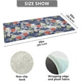 thumbnail image 3 of GZHJMY Beautiful Flower Bathroom Rugs Floor Mats Non-Slip Soft Absorbent Microfibers Plush Bath Rugs for Bath Kitchen Shower Floor, 39x20 Inch Carpet Runner, 3 of 7