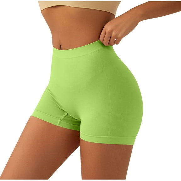 Summer Saving! Yoga Shorts for Womens 2025 Plus Size High Waist Fashion Sexy Yoga Suit Running Sports Outer Wear Four Corners Short Pants