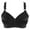 Black, variant on Wolfast Bras for Women Fashion Printed Bra Wire Free Underwear One-Piece Bra Everyday Underwear Bras for Women