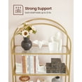 thumbnail image 5 of VASAGLE 5-Tier Gold Bookshelf Display Storage Shelf Modern Bookcase with Metal Frame for Bedroom Living Room Golden, 5 of 8