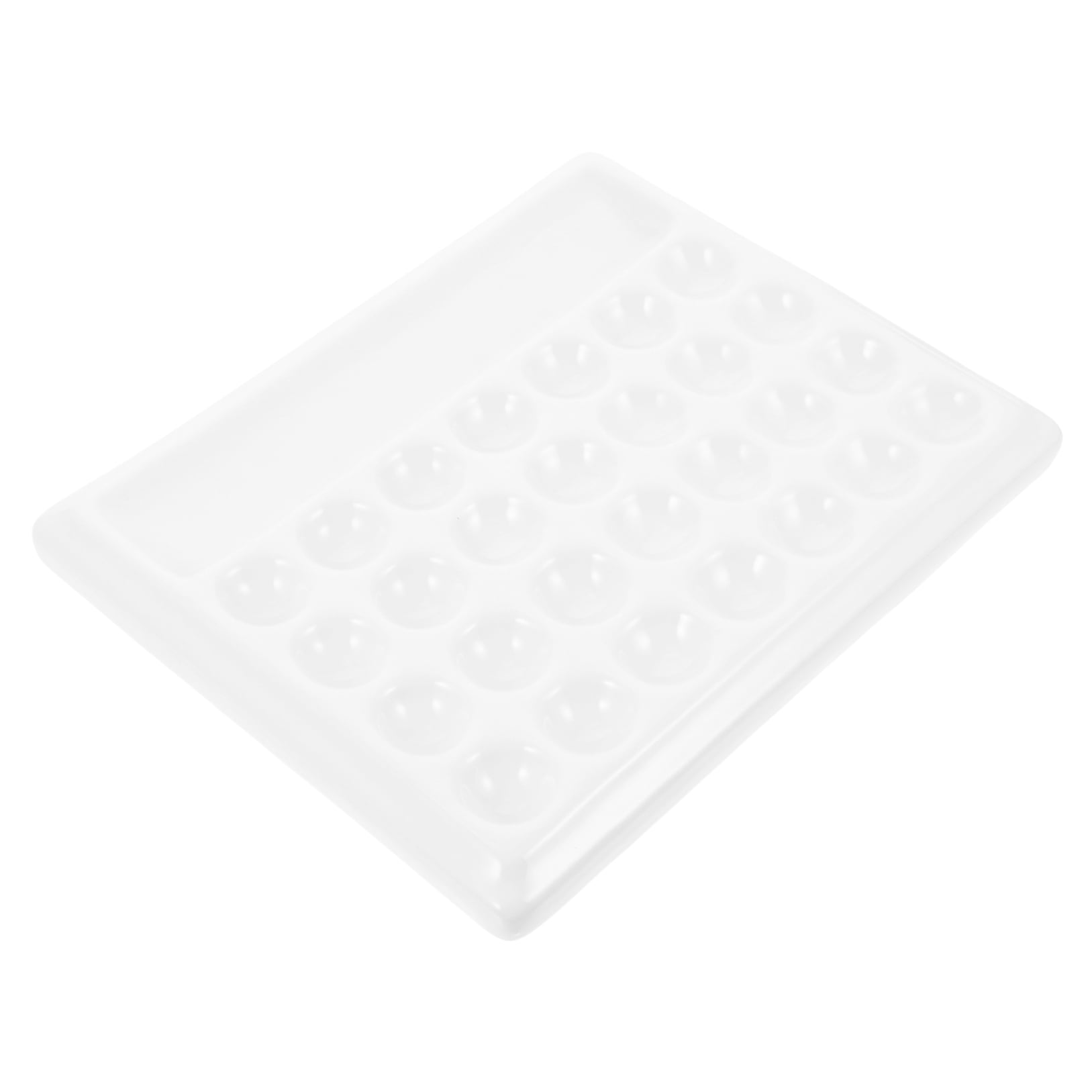 LOLIPPYY White Ceramic Painting Tray for Drawing with Smooth , Easy to Clean, Art Palette, 1 Piece