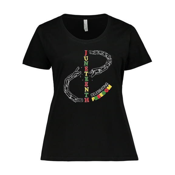 Inktastic Juneteenth-celebrating Freedom- Breaking Chains Women's Plus Size T-Shirt