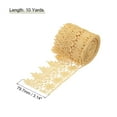 thumbnail image 2 of Uxcell 3.14 inch Wide 10 Yard Lace Ribbon Floral Pattern Khaki Embroidered Lace Trim for Sewing Making, Gift Wrapping, 2 of 5
