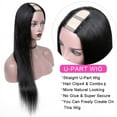 thumbnail image 4 of U Part Wig Human Hair Wigs Body Wave for Black Women,100% Brazilian Remy Hair Gluless Full Head Clip in Wig U Shape Wig 150% Density Natural Black, 4 of 7
