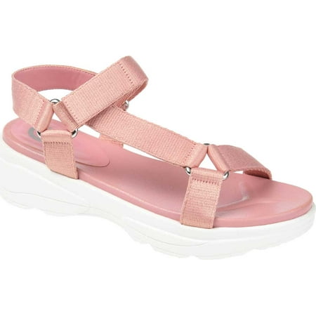 

Women s Journee Collection Varro Strappy Sandal Pink Fabric 8 M