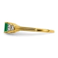 thumbnail image 3 of Auriga Fine Jewelry 14K Yellow Gold Emerald and Diamond Ring for Women Size- 7, 3 of 6