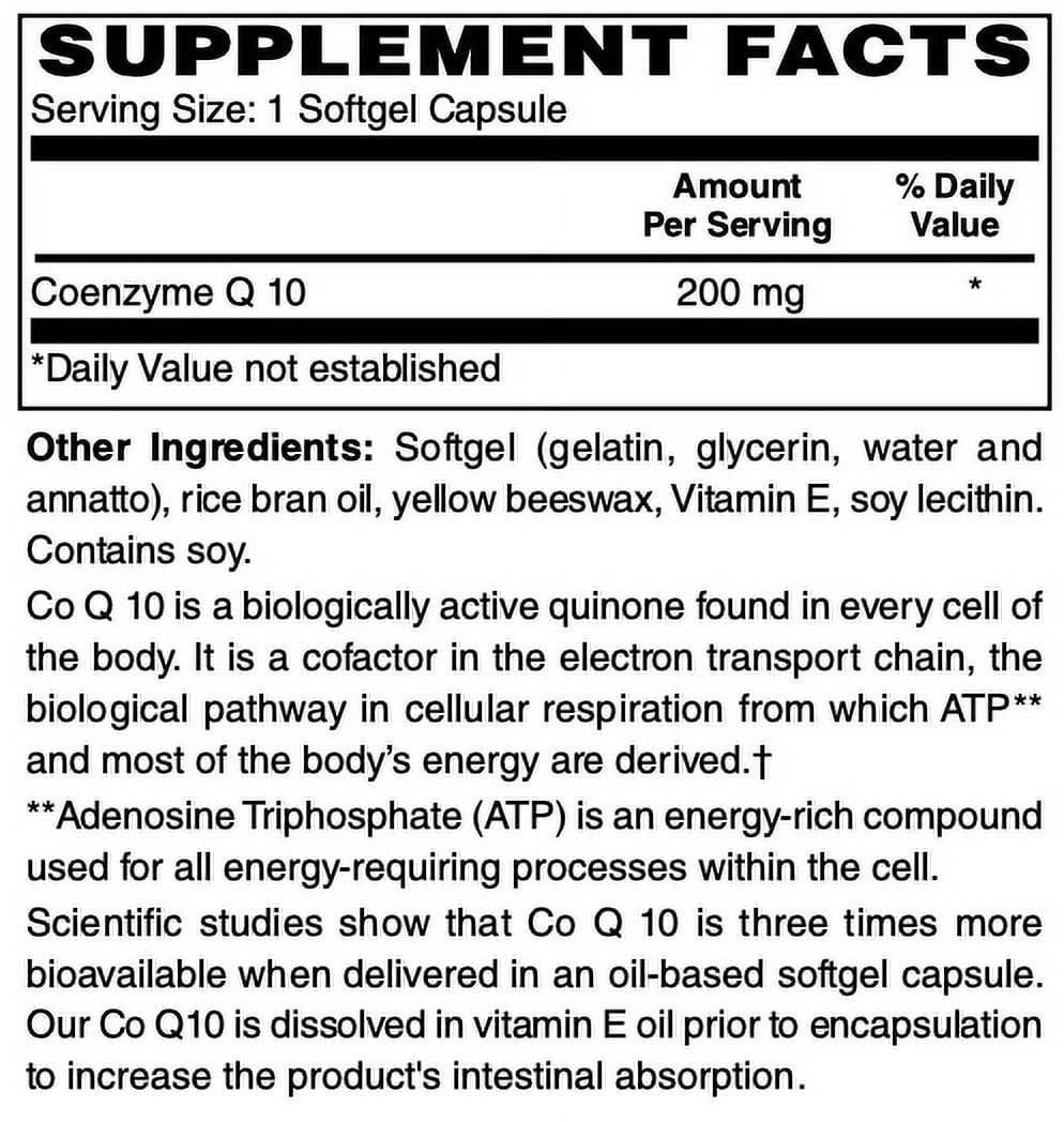 CoQ10 200Mg Softgels 60's by Netrition