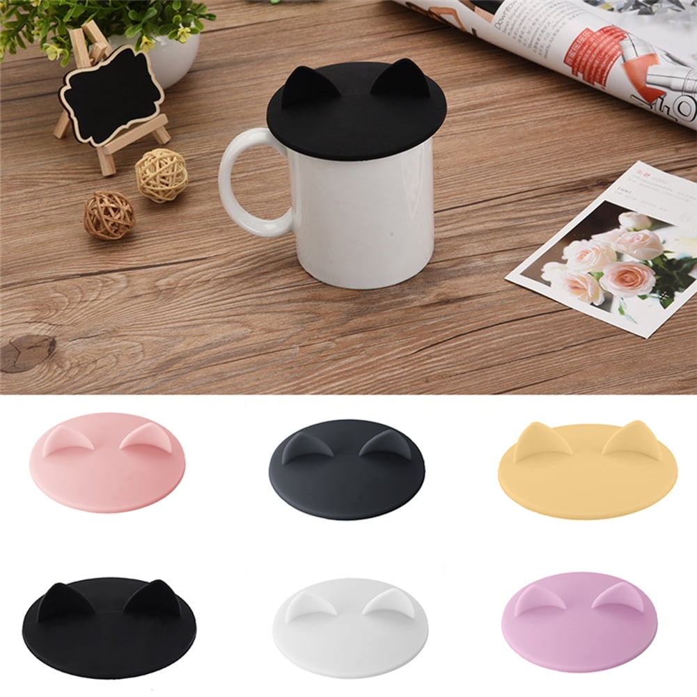 1x Silicone Orange Anti-Dust Reusable Leakproof Coffee Tea Mug Cup Cover Lid Cap 