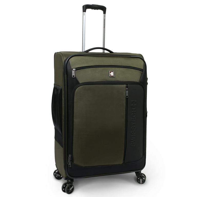 Swisstech Urban Trek 28 Check Soft Side Luggage, Olive (Walmart Exclusive)