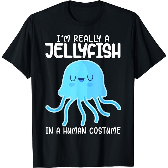 I'm Really a Jellyfish in a Human Costume Kids Halloween T-Shirt