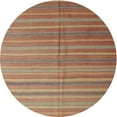thumbnail image 1 of Ahgly Company Indoor Round Contemporary Brown Abstract Area Rugs, 7' Round, 1 of 6