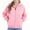 Pink, variant on Vibrex Zip Up Stretch Sweatshirt Jacket Toddlers Children's Casual Sports Long Sleeved Sweatshirt Top for Kids Solid Color Athletic Jacket Kid ComfortableTravel Jacke Winter Warm Coat 2-13 Years