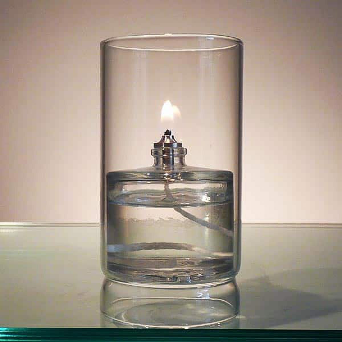 Firefly Ethereal Oil Lamp Candle, Clear Hurricane Shield, Refillable, 2 oz, 4.5 in Tall