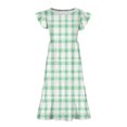 thumbnail image 3 of RXIRUCGD 2025 Vêtements d'Été pour Enfants Filles Robe Imprimée à Fleurs Manches Courtes Poches à Volants Col Rond pour Enfants, 3 of 5