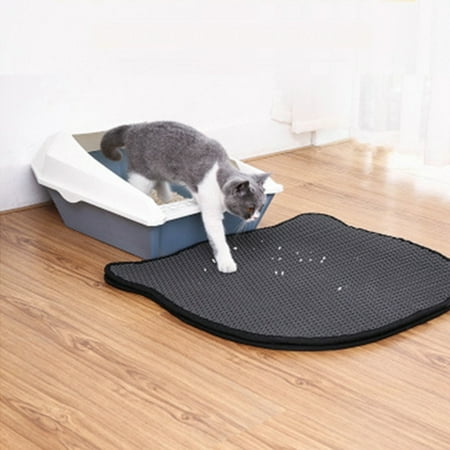 Double Layer Pet Litter Mat Cat Tray Pad Waterproof & Foldable EVA Floor Rug