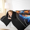thumbnail image 2 of Manfei Kids Basketball Game Full Size Comforter Sets,Sport Theme Bedding Comforter Set,Blue Orange Black Bedding Sets For Kids Boy,Microfiber Bedroom Decor Reversible,3pcs, 2 of 8