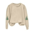 thumbnail image 5 of Xudanell Christmas Oversized Sweatshirts for Women Plus Size Spring Clothes for Women Adorable Sweatshirt Activewear Beige M, 5 of 5