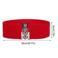 thumbnail image 3 of ruzhgo Ceinture de Robe Élastique Style Simple Universelle Réglable Confortable avec Boucles Multicolore Ceintures de la Saint-Valentin pour Femmes Robes Rouge, 3 of 6
