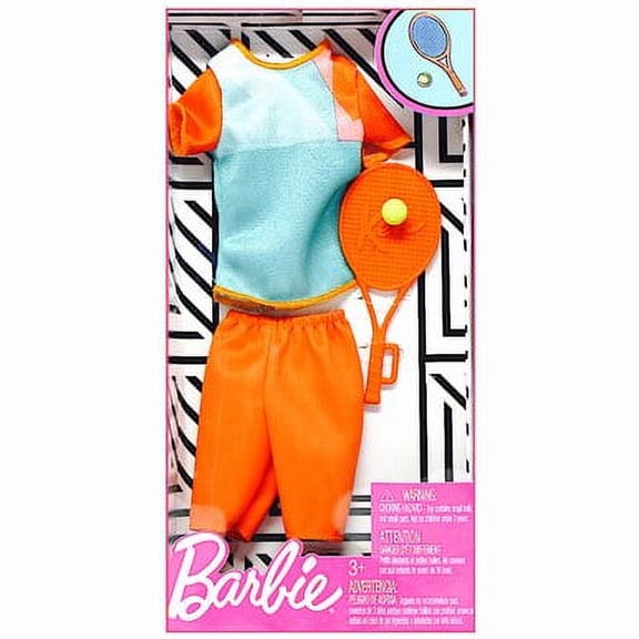 Barbie Clothes -- Career Outfits for Ken Doll, Tennis Player Uniform with Ball and Racket