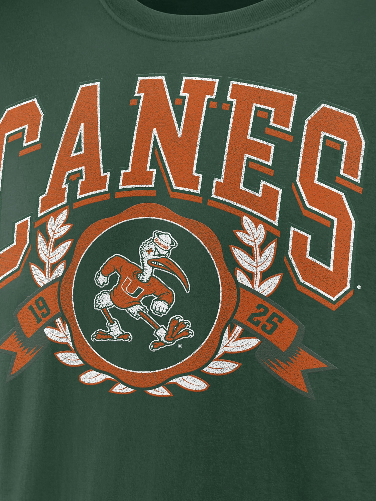 NCAA Miami Hurricanes Men's Cotton Green Short Sleeve T-Shirt