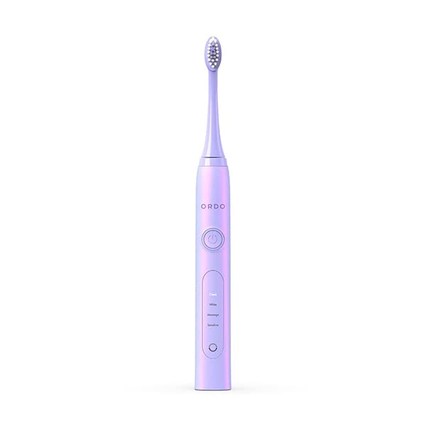 Ordo Sonic Electric Toothbrush Advanced Smart Tech with 4 Brushing Modes Fast Rechargeable Battery and Silicone-Polishing Element USB Charger for Adults Purple Pearl Violet