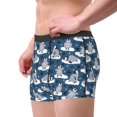 thumbnail image 2 of Uemuo Snow Penguin Pattern Men's Boxer Briefs,Trunk Anti-Chafing,Comfortable, Durable, and Stylish Underwear-Large, 2 of 9