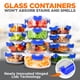 thumbnail image 3 of Recipientes de vidrio para almacenamiento de alimentos SereneLife 24 piezas con tapas, 3 of 7