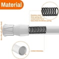 thumbnail image 2 of SNNROO 6 Pcs Tension Curtain Rods  Drilling Adjustable Shower Curtain Rod for Windows 15.7 to 28 inch Spring White Curtain Rod Closet Rod Window Curtain Rod, 2 of 9