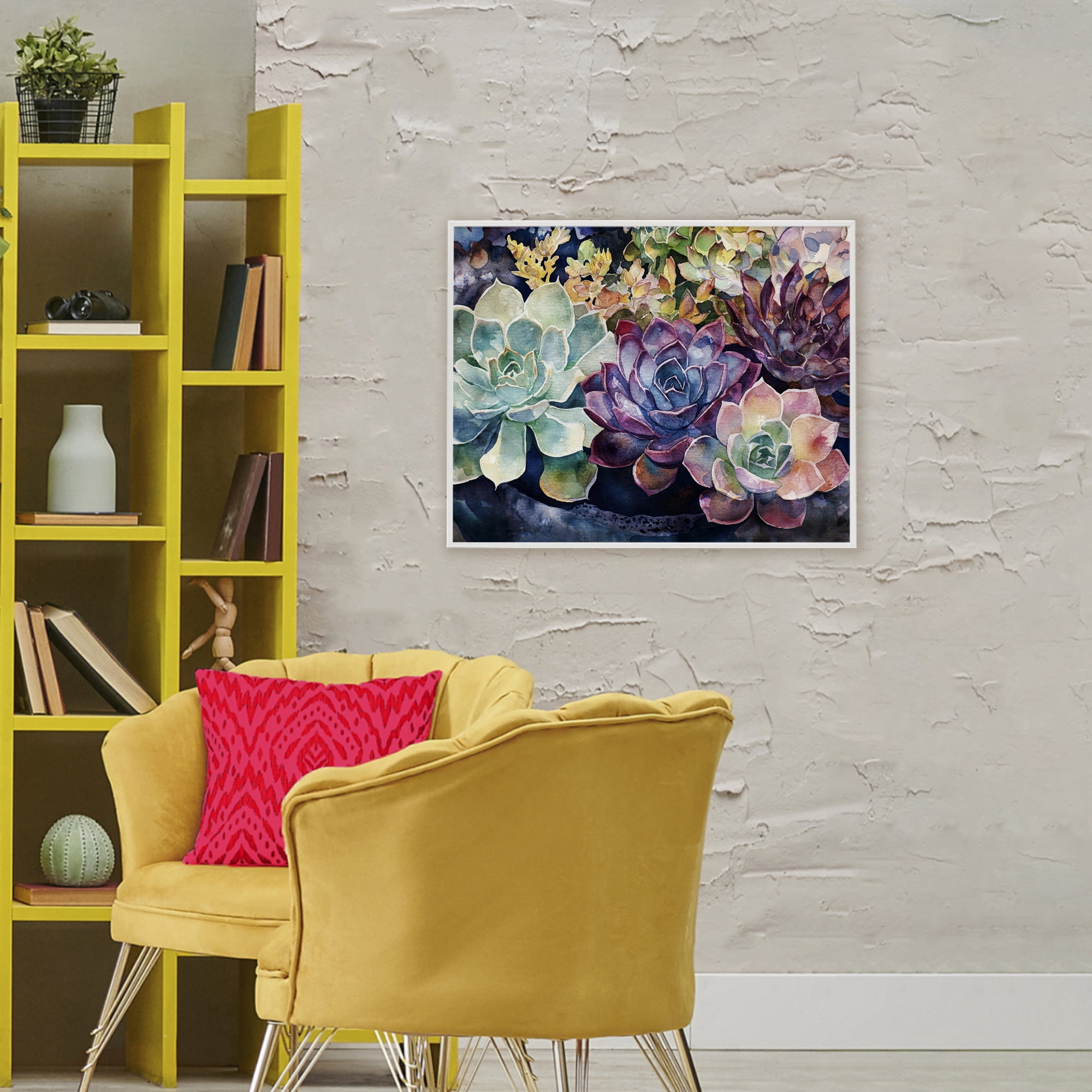 Stupell Industries Tutti Succulents Collection White Framed Giclee Art, design by Svetlana Aleynikova