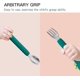 thumbnail image 4 of (Long green) 2 Pieces Baby Spoon, Baby Fork, Carrot Baby Spoon for Feeding Babies, Stimulate Eating e, 4 of 5