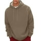 thumbnail image 4 of Sudadera con capucha para hombre, jersey de cuello alto, elástico, de color liso, de poliéster., 4 of 8