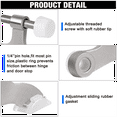 thumbnail image 4 of 20pack Hinge Pin Door Stops Satin Brushed Door Stopper Adjustable Heavy Duty Hinge Door Stopper with Rubber Bumper Tips, 4 of 4