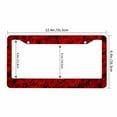 thumbnail image 3 of Sloboki Red Rose Flower License Plate Frame Universal Aluminum Metal Car Tag Holders Cars Decor, 3 of 5
