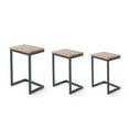 thumbnail image 3 of GDF Studio Ramona Rectangular Firwood C-Shaped Table, Antique, Large, 3 of 9