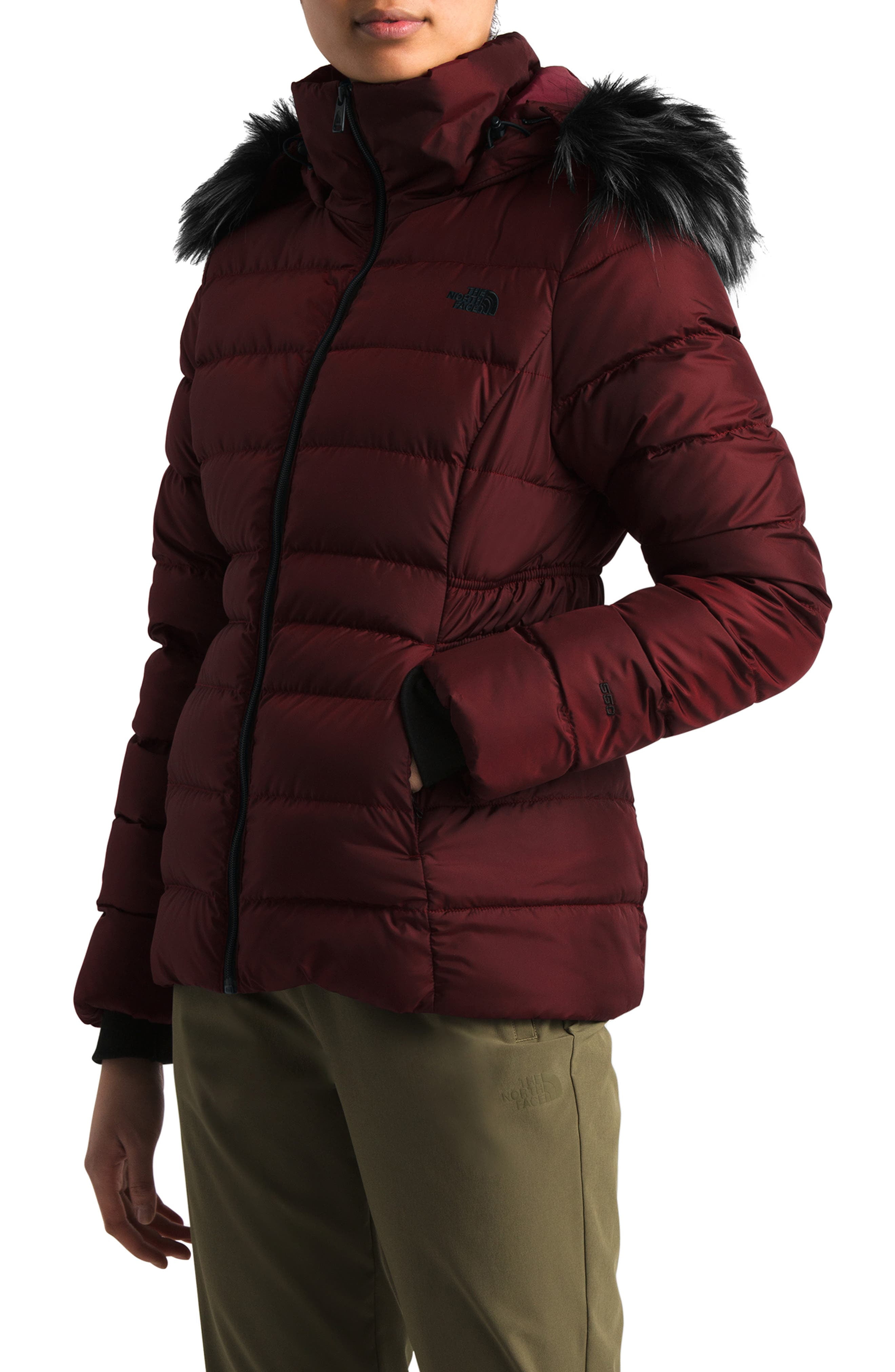 The North Face Womens Gotham Ii Hooded Resistant 550-Fill-Power Jacket With Faux Trim - Walmart.com