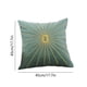 thumbnail image 3 of Throw Pillow Cover | Nordic Design | Solid Color Embroidered Polyester | Soft Office Chair Back Cushion | Decorative Accent | Green Beige Gray | 45x45cm | 1 Piece, 3 of 6