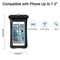 thumbnail image 4 of Waterproof Floating Phone Case for iPhone and Android with Lanyard, Waterproof Cellphone Pouch Dry Bag [Black], 4 of 6