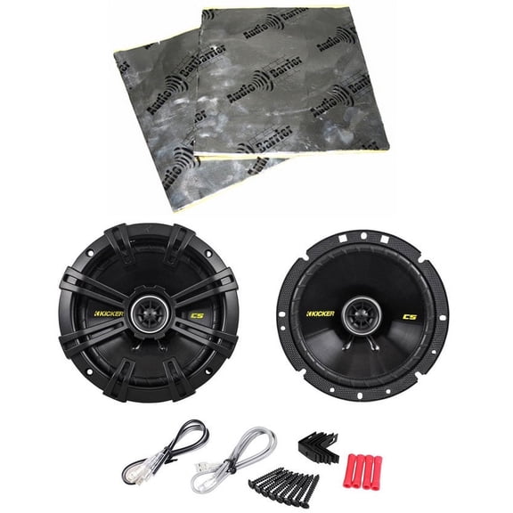 Kicker 46CSC654 6 1/2" Stereo Speakers & HA-SDSK Mat 10x10" Sheets Speaker Kit