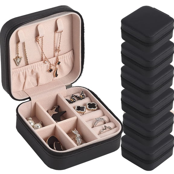 Travel Jewelry Case Bridesmaid Gifts Box,6 Pack Small Jewelry Box Mini Jewelry Organizer